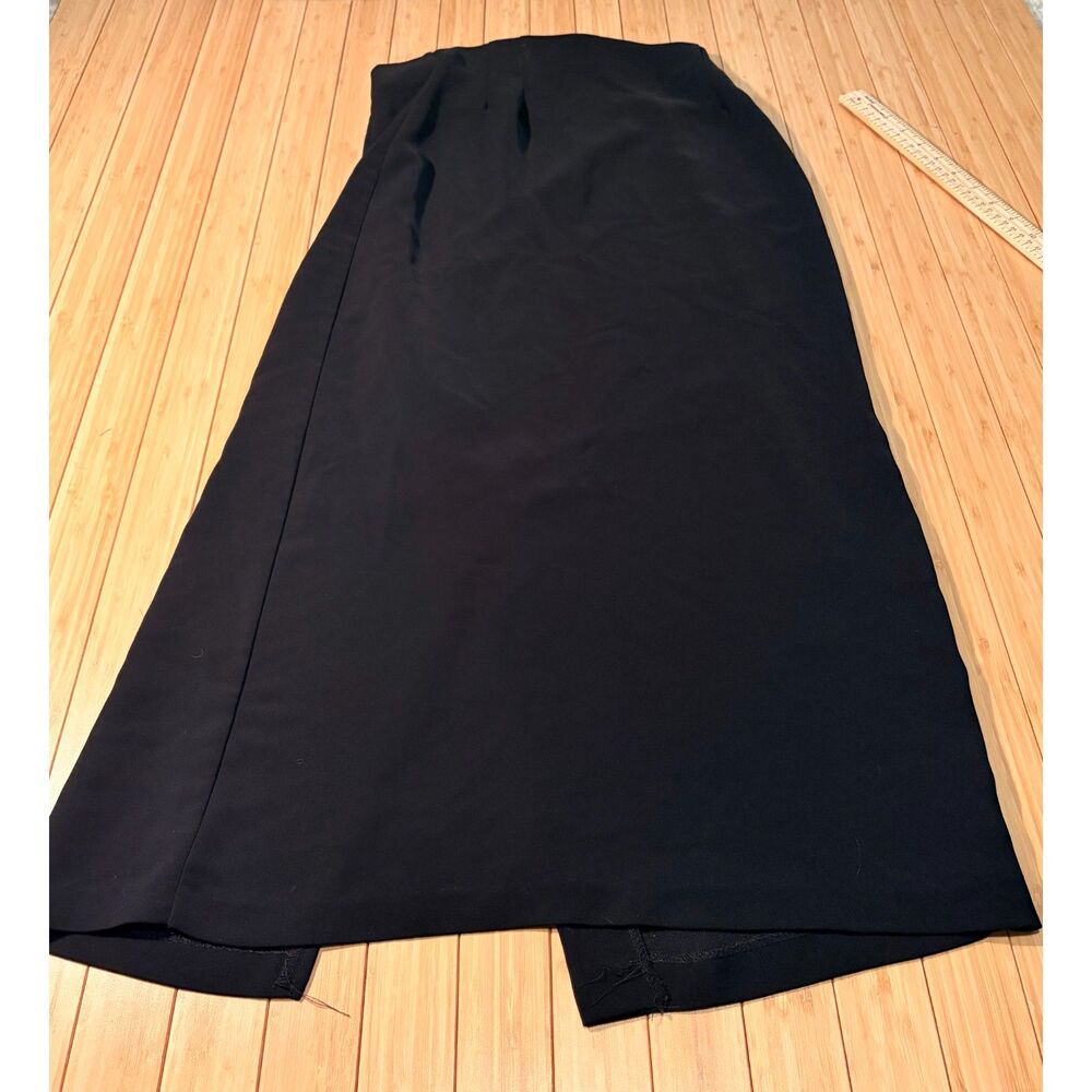 Vintage Alanni by Donny Brook Black A-Line Midi Skirt Size 8 Made in USA